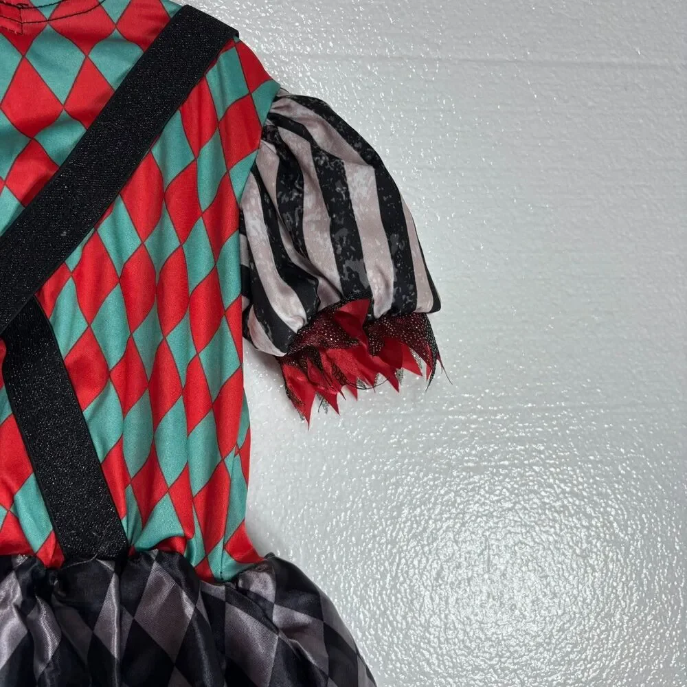 Spirit Halloween Carnival Cuties Clown Toddler Costume Dress 3T-4T Black Red